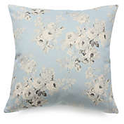 Romantic Florals 24-Inch Square Throw Pillow in Blue