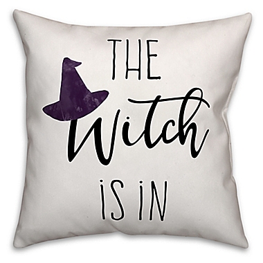 Designs Direct Halloween The Witch Is In Square Throw Pillow. View a larger version of this product image.