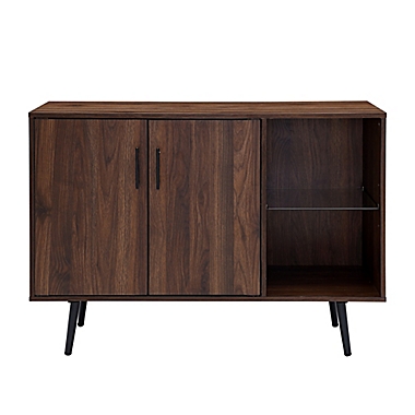 Forest Gate 44" Selena Mid-Century Modern Buffet Storage Console in Dark Walnut. View a larger version of this product image.