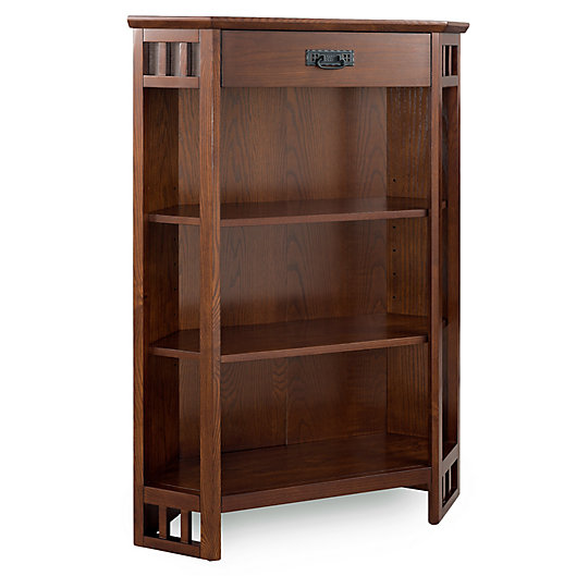 Alternate image 1 for Leick Home Mission 3-Shelf Corner Bookcase Mantel in Oak
