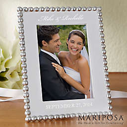 Mariposa® String of Pearls 5-Inch x 7-Inch Wedding Picture Frame