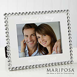 Mariposa® String of Pearls 5-Inch x 7-Inch Anniversary Picture Frame