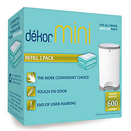 D?kor® Mini Hands-Free Diaper Pail Refills (2-Pack)