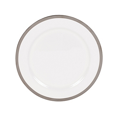 Nevaeh&reg; White by Fitz and Floyd&reg; Grand Rim Platinum Dinner Plate. View a larger version of this product image.