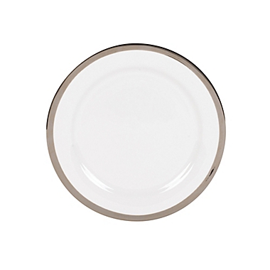 Nevaeh&reg; White by Fitz and Floyd&reg; Grand Rim Platinum Salad Plate. View a larger version of this product image.