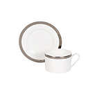 Alternate image 1 for Nevaeh&reg; White by Fitz and Floyd&reg; Grand Rim Platinum Cup and Saucer
