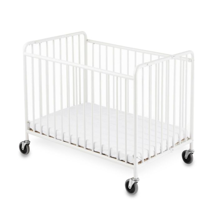 Foundations Stowaway Compact Size Steel Folding Crib Bed Bath