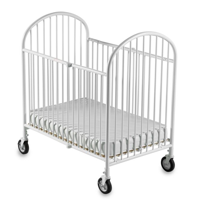 Foundations Pinnacle Compact Steel Folding Crib In White