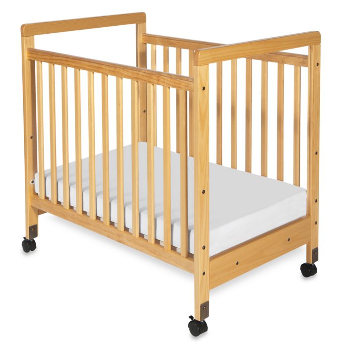 Foundations Safetycraft Compact Fixed Side Clearview Crib In