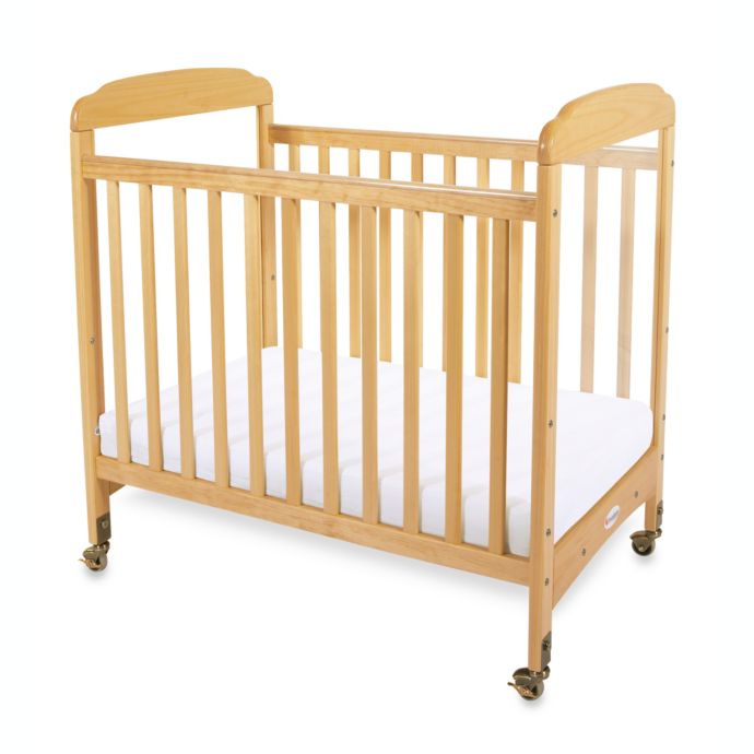 Foundations Serenity Compact Fixed Side Clearview Crib In