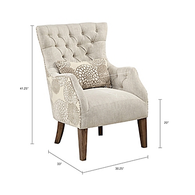 Madison Park&trade; Solid Wood Construction Upholstered Braun Chair. View a larger version of this product image.