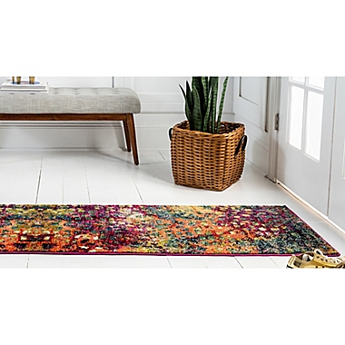 Unique Loom Ivy Barcelona 2&#39; x 6&#39; Multicolor Runner Rug. View a larger version of this product image.