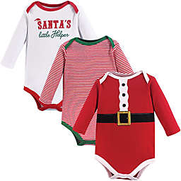 Little Treasure 3-Pack Santa's Helper Bodysuits