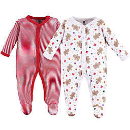 Hudson Baby® 2-Pack Sugar and Spice Sleep and Play Coveralls in Red