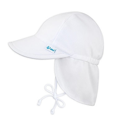 i play.&reg; by green sprouts&reg; Toddler Breathable Flap Swim &amp; Sun Hat in White. View a larger version of this product image.