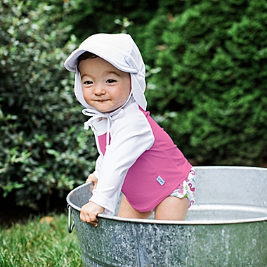 i play.&reg; by green sprouts&reg; Newborn Breathable Flap Swim &amp; Sun Hat in White. View a larger version of this product image.