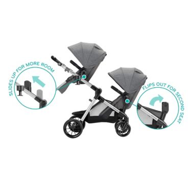 Evenflo&reg; Pivot Xpand&trade; Stroller Second Seat in Percheron. View a larger version of this product image.
