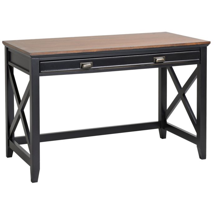 Homestar 1 Drawer Writing Desk In Black Dark Brown Bed Bath Beyond