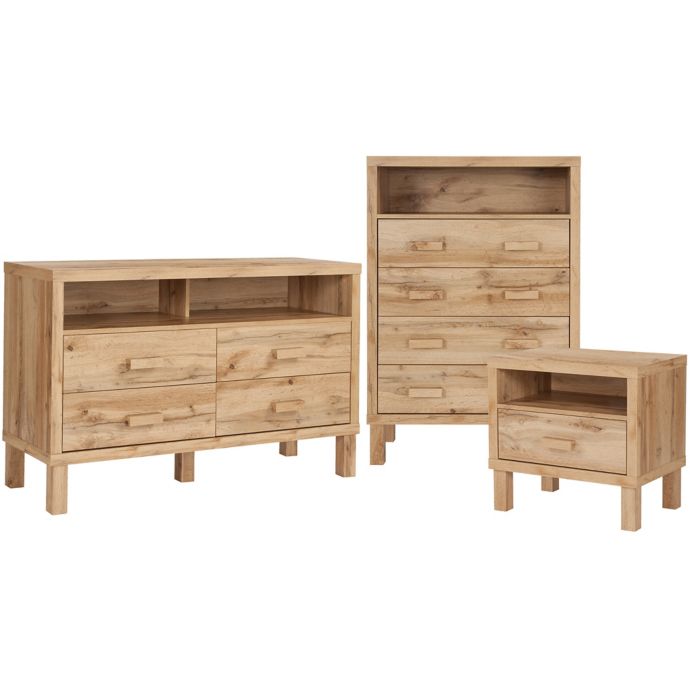 Flash Furniture Heritage 3 Piece Dresser And Nightstand Set In