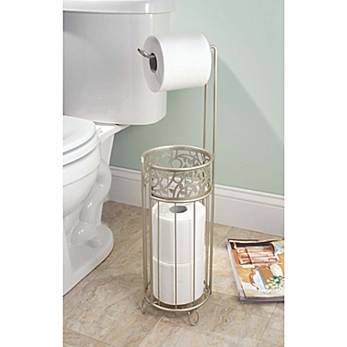 iDesign Vine Toilet Paper Roll Reserve in Satin. View a larger version of this product image.