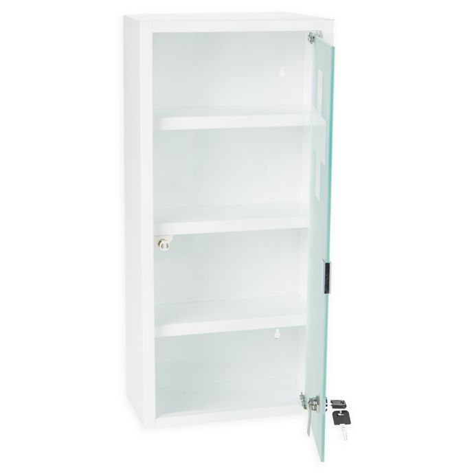 Mind Reader 4 Tier Medicine Cabinet With Tempered Glass Bed Bath