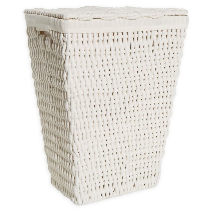 laundry hamper with lid white