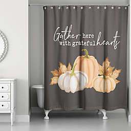 Designs Direct "Gather Here" Shower Curtain in Brown