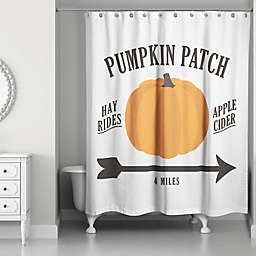 Designs Direct "Pumpkin Patch" Shower Curtain in Orange