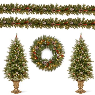 National Tree Company&reg; Frosted Berry Assorted Artificial Holiday Decor (Set of 5)
