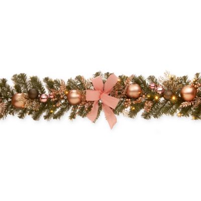 National Tree Company 72-Inch Pre-Lit LED Evergreen Garland in Silver