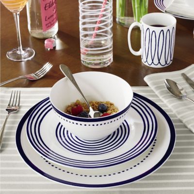 kate spade new york Charlotte Street™ West Dinnerware Collection in Indigo  | Bed Bath & Beyond