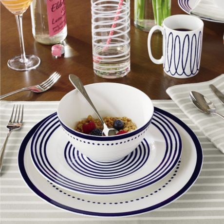 激安セール Kate Spade おしゃれなcharlotte Street East 4ピースset Kate Spade New York 食器 皿 キッチン ダイニング Stgcenter Org