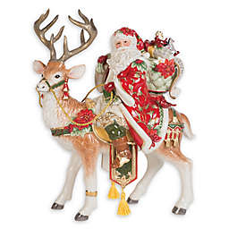 Fitz and Floyd&reg; Cardinal Christmas Santa and Stag Figurine