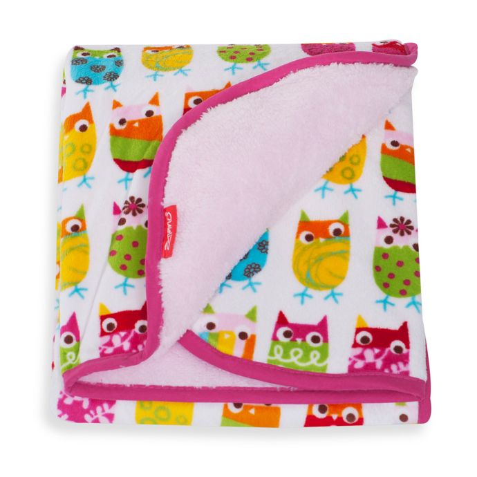 Zutano Owls Velour Sherpa Blanket Buybuy Baby