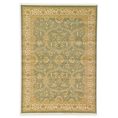 Unique Loom Tansy Heritage 7&#39; X 10&#39; Powerloomed Area Rug in Light Green. View a larger version of this product image.