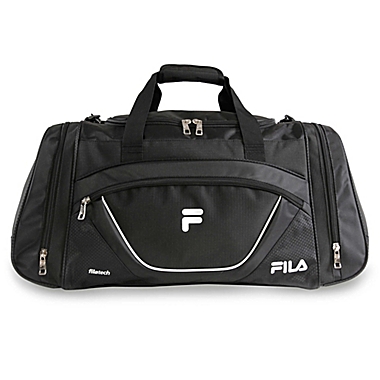 FILA Acer Large Duffle Bag in Black/White. View a larger version of this product image.