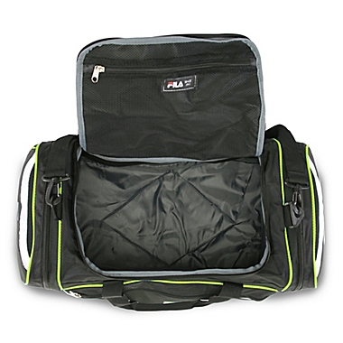 FILA Acer Large Duffle Bag in Black/White. View a larger version of this product image.