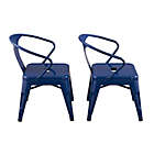 Alternate image 1 for Acessentials&reg; Metal Chairs in Navy (Set of 2)