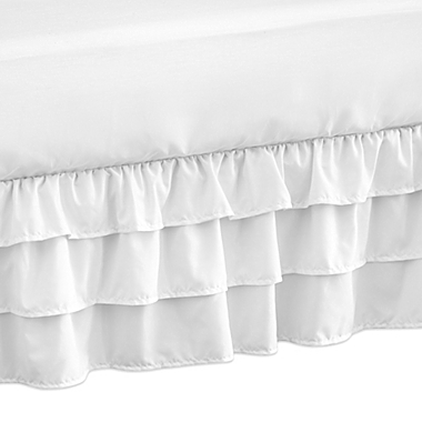 Sweet Jojo Designs Harper Crib Skirt in White. View a larger version of this product image.