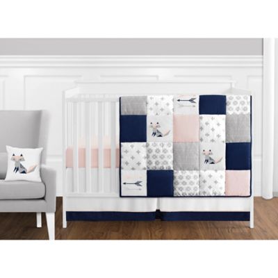 fox themed crib bedding