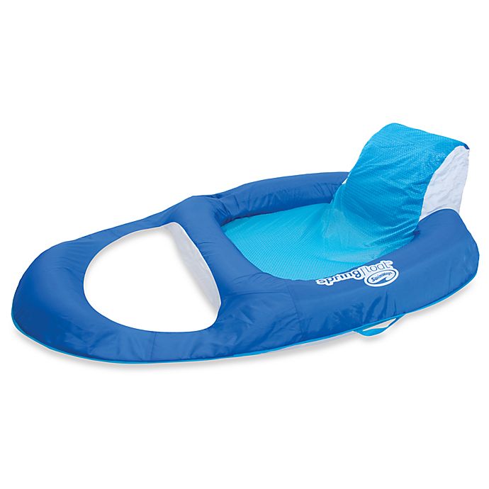 SwimWays® Spring Float® Pool Recliner in Blue/Aqua | Bed Bath & Beyond