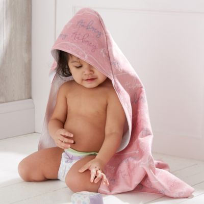 pink baby towel