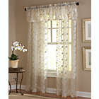 Alternate image 0 for Amberly Embroidered Leaf 108-Inch Rod Pocket Sheer Window Curtain Panel (Single)