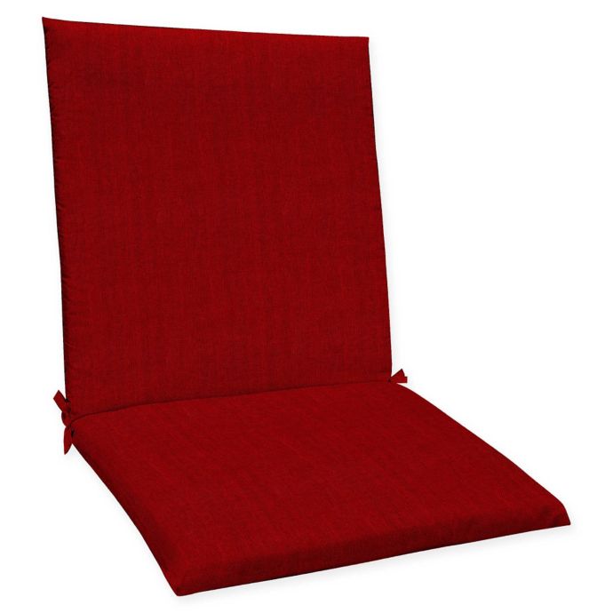 Honeycomb Solid Outdoor Mid-Back Chair Cushion | Bed Bath & Beyond