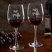 Mr. & Mrs. 19.25 oz. Wedding Wine Glass