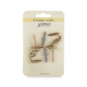 Solid Brass Medium Serpent Hooks (Set of 2)
