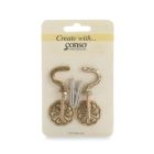 Alternate image 0 for Solid Brass Medium Rosette Hooks (Set of 2)