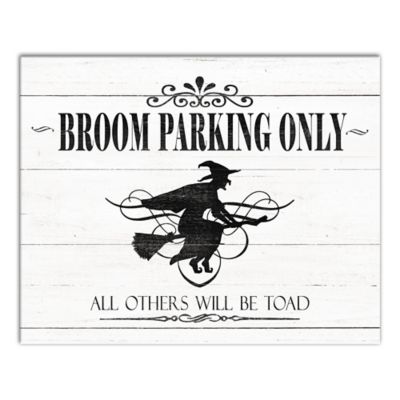 Designs Direct Broom Parking Only 2-Inch x 16-Inch Canvas Wall Art