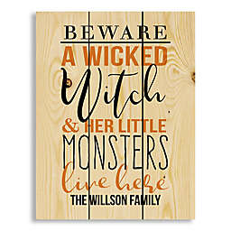 Designs Direct "A Wicked Witch Monsters" 10.5-Inch x 14-Inch Pallet Wall Art