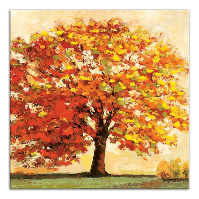Designs Direct Fall Tree 16 Inch Square Canvas Wall Art Bed Bath Beyond